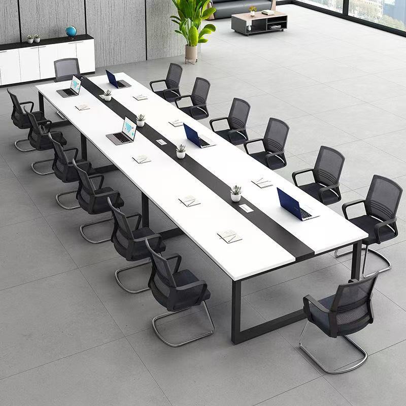 Conference Room Long Table, Simple Long Table, Modern Office Desk and Chair Combination, Workbench, Training Table, Workstation Table, Conference Table