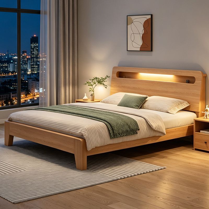 Solid wood bed 1.8m double bed 1.5m economical single 1.2m bed frame for home use, simple and modern, suitable for rental apartments Solid wood bed 1.8m double bed 1.5m economical single 1.2m bed frame for home use, simple and modern, suitable for rental apartments