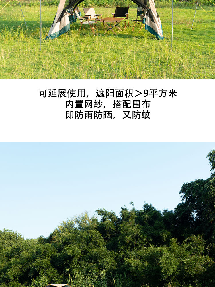 Zhengluxing Outdoor Awning, Rainproof, Sunproof, Uvproof, Portable and Easy to Store Pergola, Drop Shipping