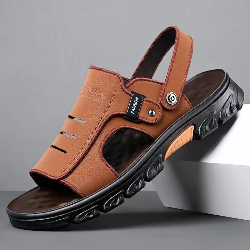 Men's Sandals and Slippers, Two-In-One, Durable, Thick-Soled, Non-Slip, Waterproof, Soft-Soled, Non-Smelly Dad Shoes