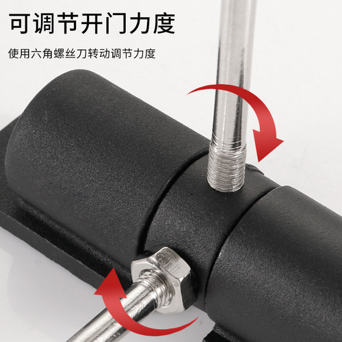 Pulley door closer aluminum alloy adjustable automatic door closer double spring silent buffer household closer