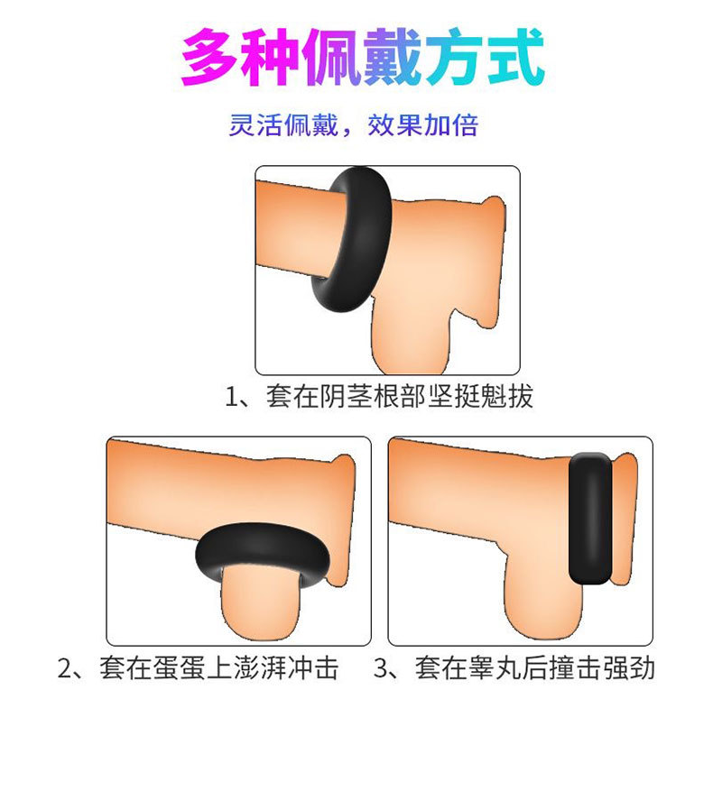 Liquid Silicone Locking Delay Ring, Manual Cock and Ball Ring, Blue Textured Design — detail image 3