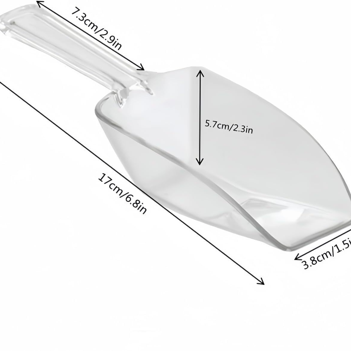 Clips de servicio de plástico mini alicates de cocina prácticos cucharas de cocina de plástico transparentes cucharas de hielo mini transparentes cucharas de buffet