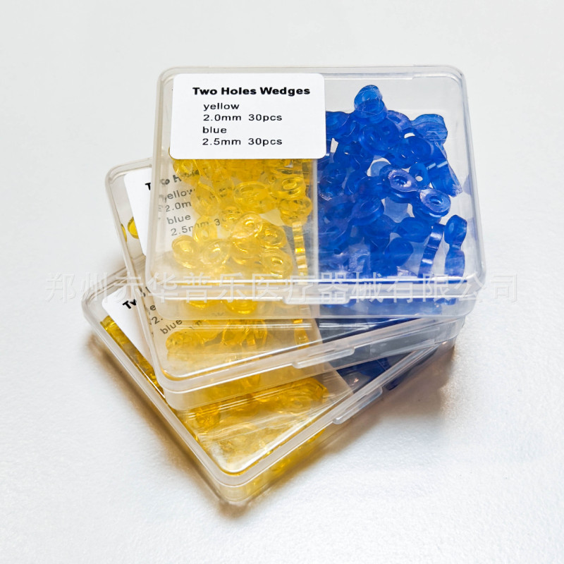 歯科二重穴隙間楔弾性歯間楔2色混入計60pcs 1箱あたり|undefined
