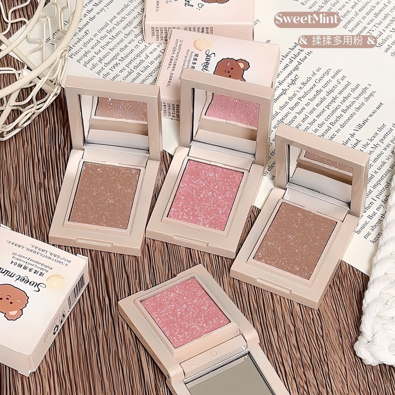 Sweetmint Multi-Purpose Powder, Clear and Natural, with a Matte and Fine Shimmer Finish, Single Color Eyeshadow