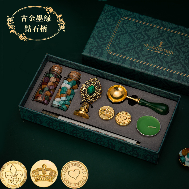 다크 그린 핫 씰 헤드 무작위 혼합 머리