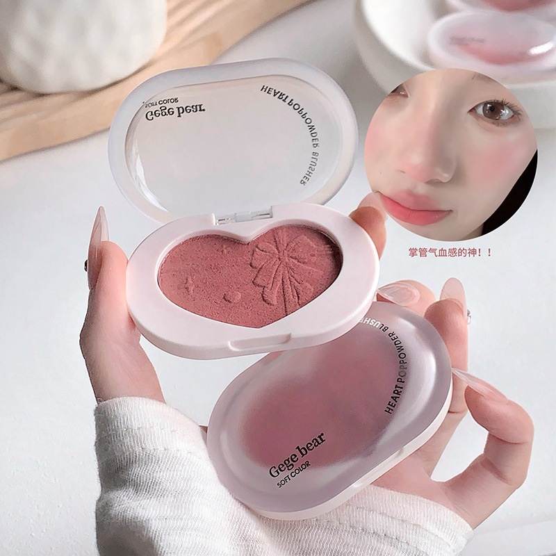 Rubor Facial Mate Natural y Resistente al Agua para Maquillaje Facial