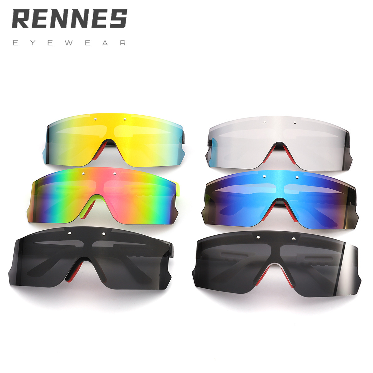 2024 Gafas deportivas de ciclismo al aire libre para niños transfronterizos Nuevas lentes personalizadas Gafas de sol para exteriores reversibles