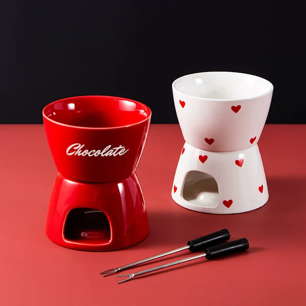Cross-Border Amazon Ceramic Heating Stove Home Kitchen Creative DIY Chocolate Stove Bowl Stove Separated Alcohol Stove