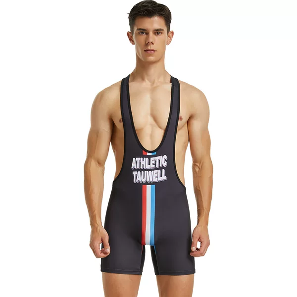 Source New Men's Jumpsuit Domuwel Special Cross-Border Black Men's Bodysuit Training Vest Wholesale