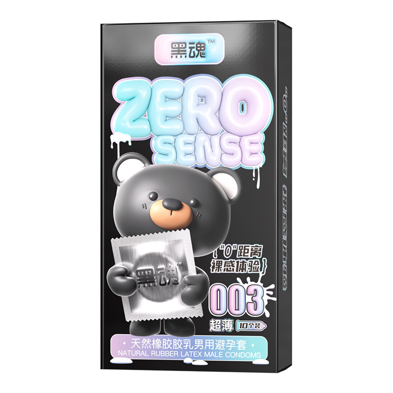 Black soul hehe bear 003 condoms 10 pack