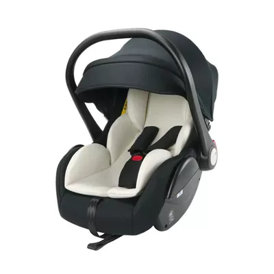 Baby Basket-Style Safety Seat, Portable Car-Mounted Newborn Cradle for 0-15 Months, Multifunctional Baby Safety Basket (Car child safety seat) - black-default-export-version