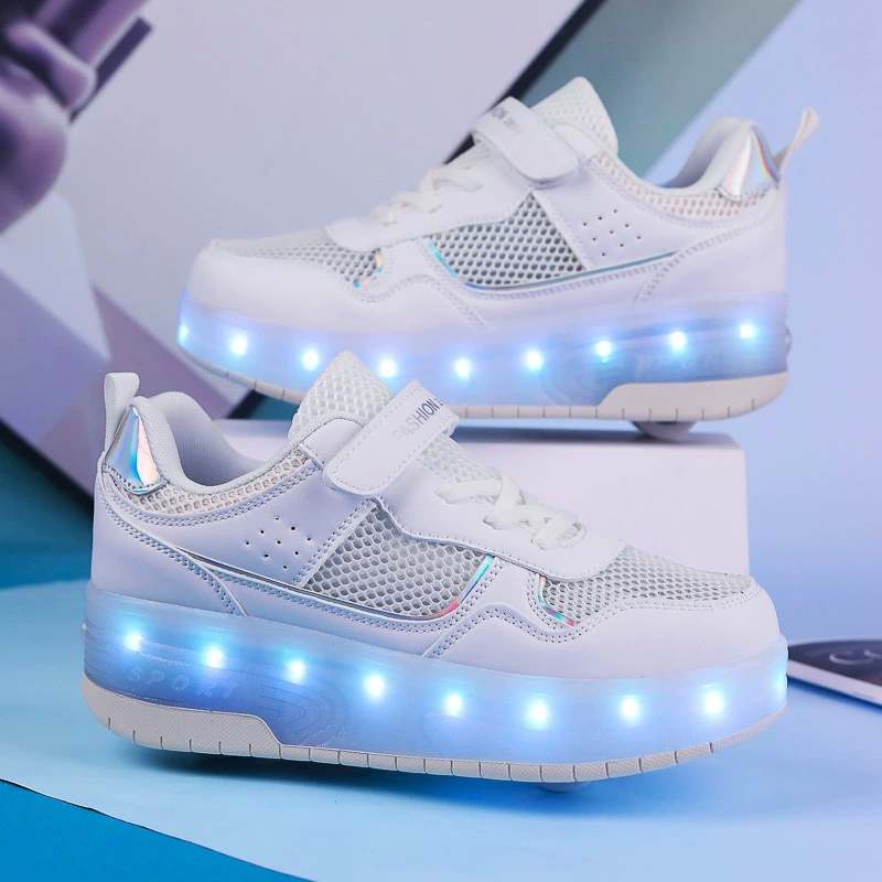 Обувь Heelys, детские роликовые коньки, летающие туфли для девочек, выдвижные и прогулочные, детские роликовые коньки среднего и большого размера с подсветкой.