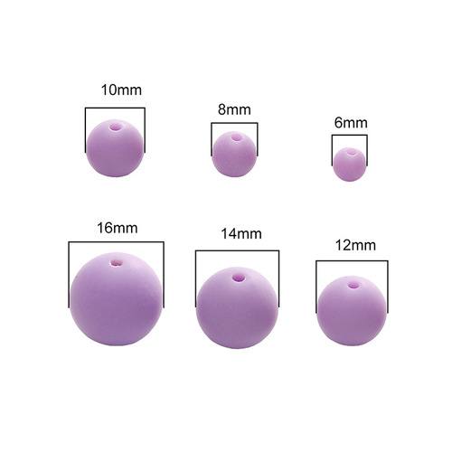 Acrylic solid matte round bead necklace half-finished handmade bracelet DIY jewelry accessory decoration material