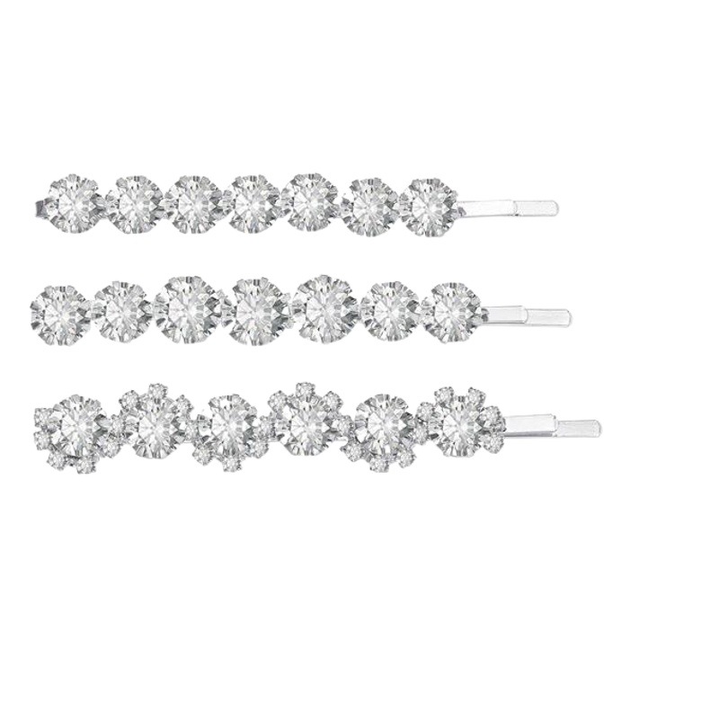 Estilo coreano nuevos accesorios para el cabello dulce rhinestone horquilla flor creativa palabra clip Taobao circón traje horquilla