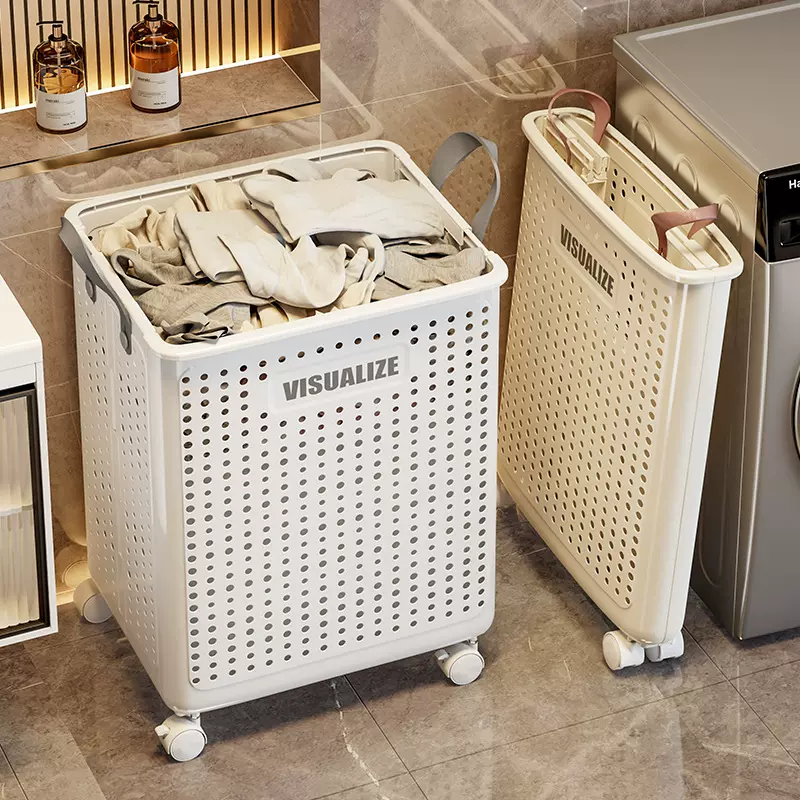 简塑可折叠塑料脏衣篮大容量镂空透气衣物收纳篮家用浴室脏衣篓