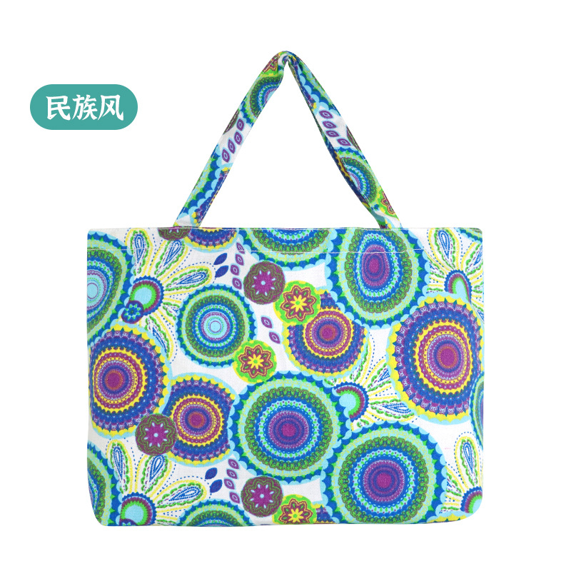 Bolsas de lona al por mayor del fabricante, en stock, con diseños impresos, bolsas de lona modernas para estudiantes, bolsas de compras creativas, bolsas de hombro reforzadas.
