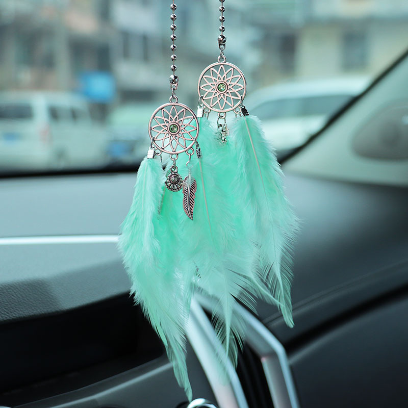 Feather Dream Catcher Car Pendant Creative Rearview Mirror Car Hanging Car Pendant Car Interior Pendant