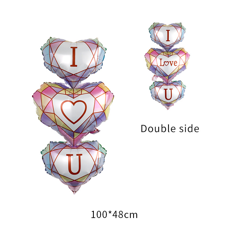 Valentine's Day Heart Shape Aluminum Film Party Balloons display picture 3