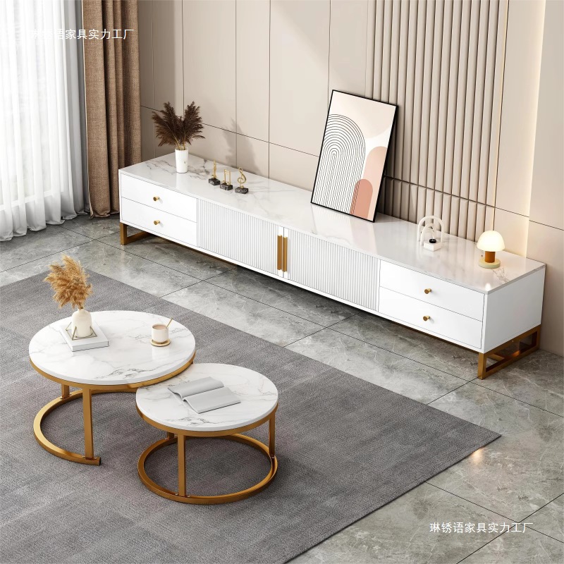 Tv Cabinet Living Room Home 2025 New Floor-Standing Simple Coffee Table Combination Modern Simple Tv Cabinet