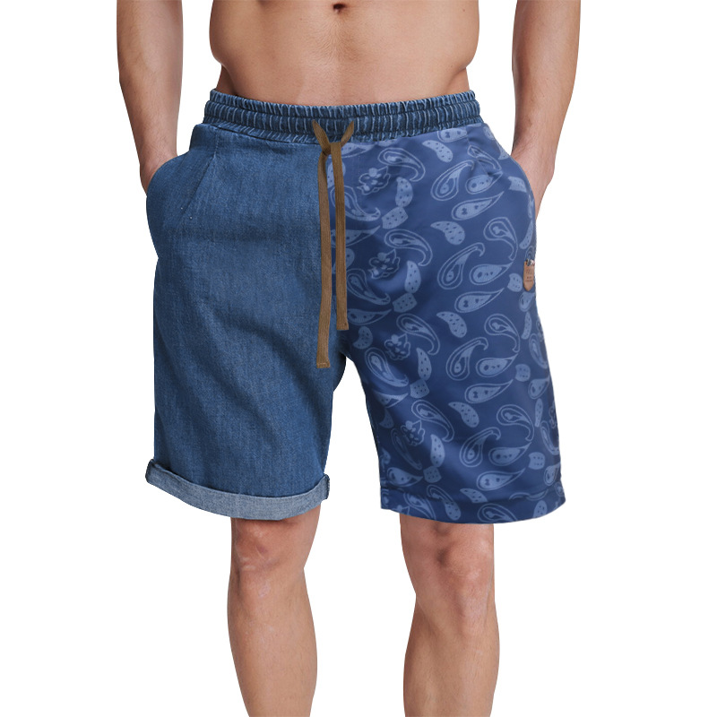 Summer New Casual Cashew Flower Men's Trendy Colored Simplified Shorts_mkmklike.com