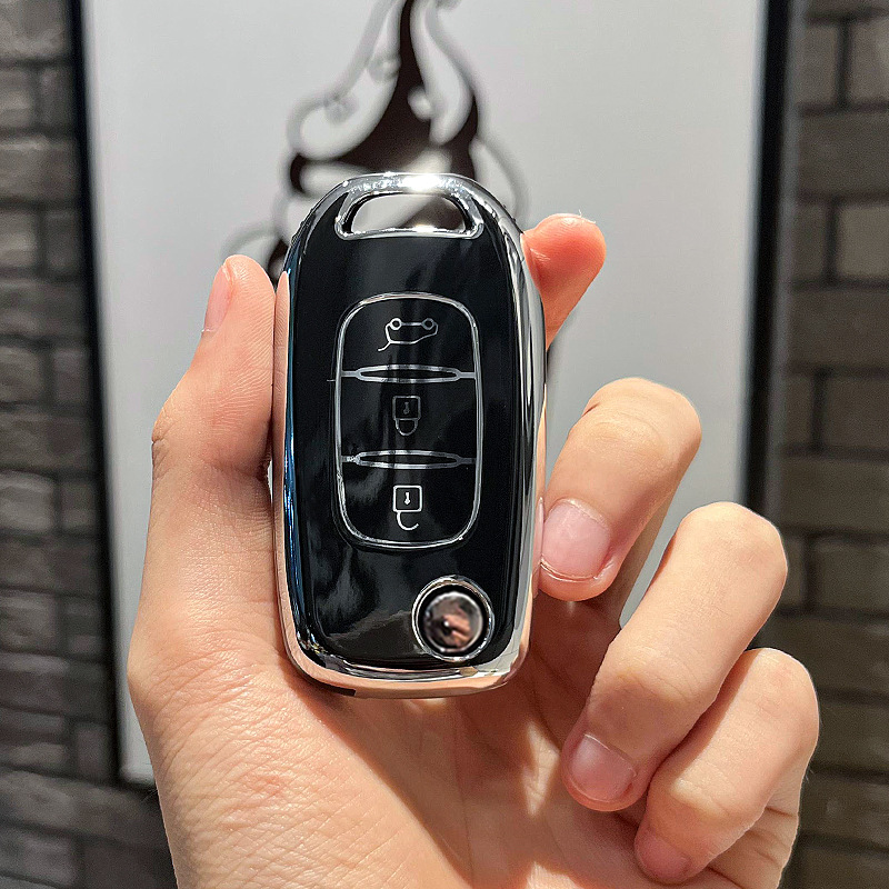 르노 C-접이식 3 키 [싱글 쉘 블랙]]