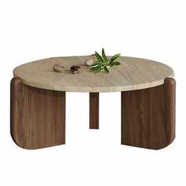 桌腿滴形小边底座实木中古中式茶几圆形支架标几支几diy