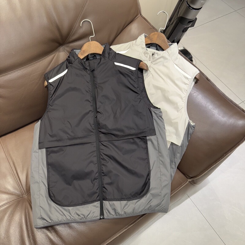 On Unbranded Replacement 2025 Autumn and Winter New Stand-Up Collar Lightweight Cotton Vest Men's Professional Outdoor Three-Proof Mesh Fabric