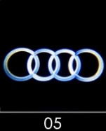 Audi Luz de bienvenida a4l Q5 a6l A3 Q3 luz láser proyección decorativa puerta lateral luz especial modificación Cableado-libre