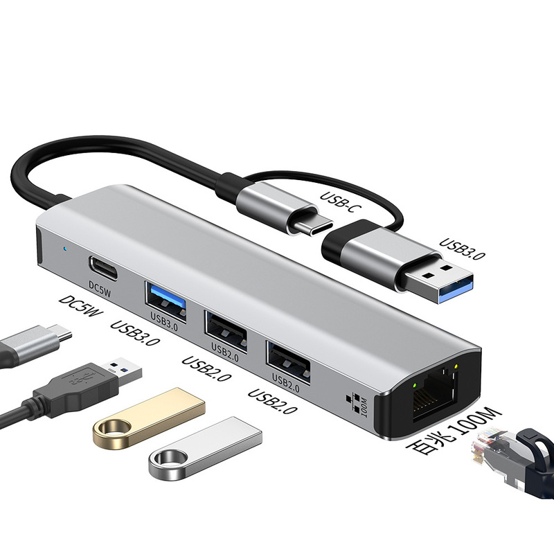 Cross-border hot-selling rj45 network cable converter 2.5g 10 trillion typec to network cable gigabit 3.0hubusb to network port