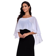 H 43139 Asymmetrical Chiffon Cape �������� ����ѷŷ���羳��