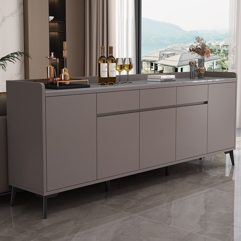 Slate Sideboard Modern Simple Light Luxury Sofa Backrest Solid Wood Tea Cupboard Heightened Back Cabinet Storage Partition