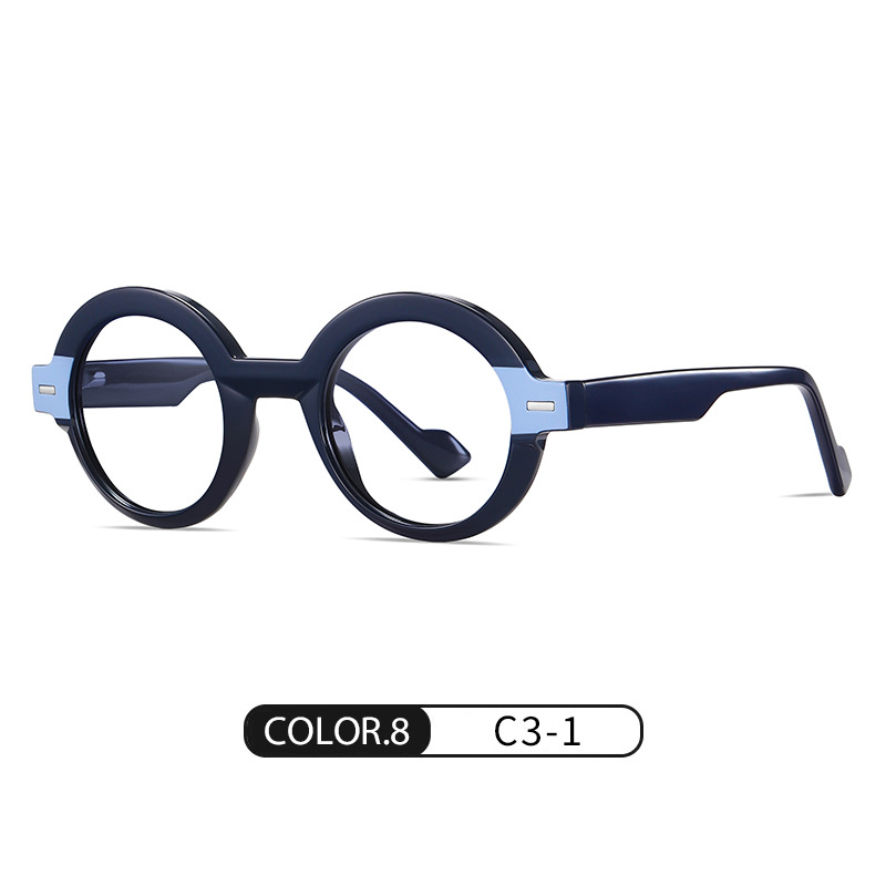 Gafas de sol de hoja redonda transfronterizas S26109 Gafas de espejo de trabajo a prueba de luz azul Gafas de sol de protección UV para exteriores