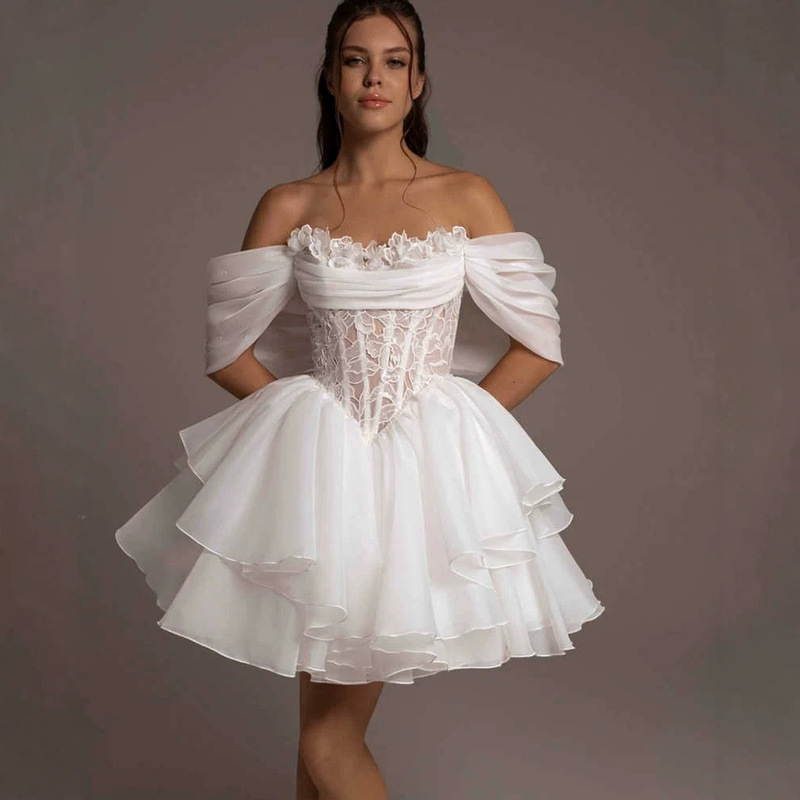 Off-shoulder travel photo shoot light wedding dress 2026 summer new fashion puffy tulle trendy dress from AliExpress manufacturer Off-shoulder travel photo shoot light wedding dress 2026 summer new fashion puffy tulle trendy dress from AliExpress manufacturer