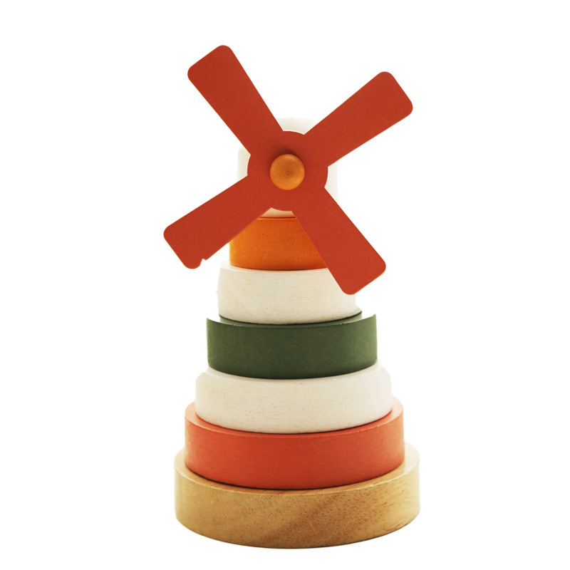 retro table wooden windmill toy