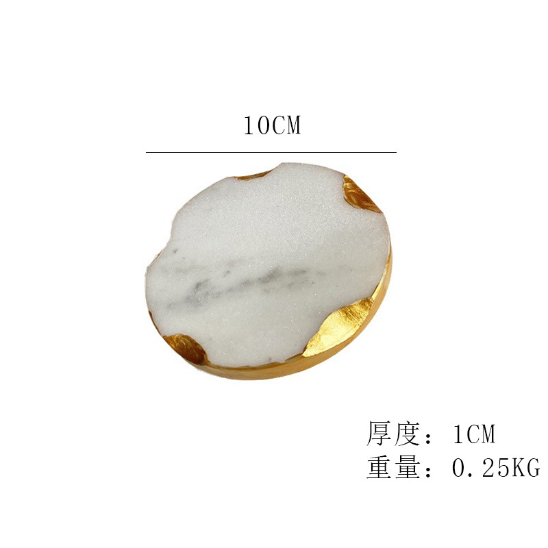 Cielo estrellado borde dorado blanco redondo estilo C