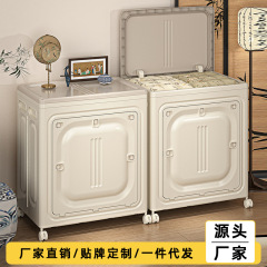 衣服收纳箱家用大容量翻盖卧室衣物被子整理箱可折叠收纳柜储物柜