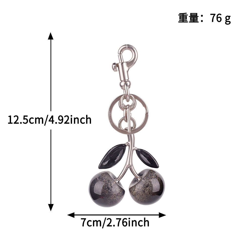 Transfronterizos directamente para bolsas de cereza colgantes de moda llaveras de automóviles llaveras de Amazon llaveras de metal accesorios de bolsas al por mayor