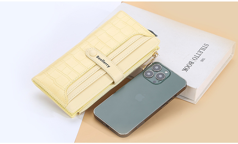 Women's Long Wallet Crocodile Pattern Phone Case For Women_voghion.com