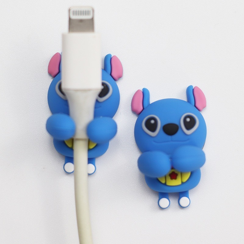 データケーブルストレージデスクトップホルダーかわいい漫画ケーブルオーガナイザーシームレスパンチフリーモバイル充電ケーブル固定クリップ|undefined