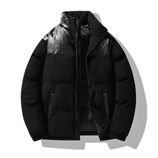2024冬季高品棉服女男字母刺绣情侣款灯芯绒棉服冬季面包服外套加
