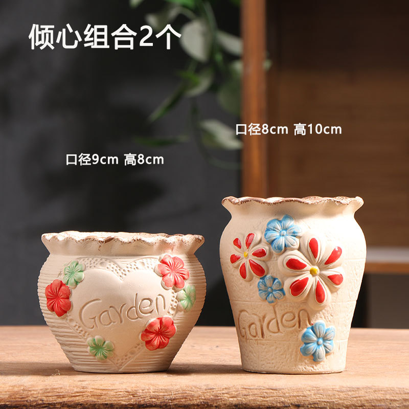 Macetas suculentas Macetas de cerámica Oferta especial Creativo Macetas especiales para plantas de carne pequeña Venta al por mayor Venta directa de fábrica Macetas de cerámica