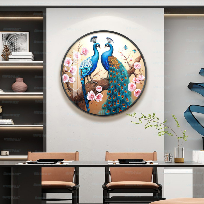 [Algodón importado] Mona Lisa Real bordado cruz Peacock Love China auspicioso bordado a mano hermoso image 3