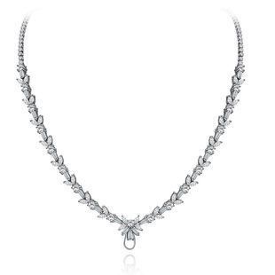 Shipei Jewelry 2025 New S925 Sterling Silver Necklace 0.5Ct Round 4mm Universal Chain 43cm (Without Pendant)