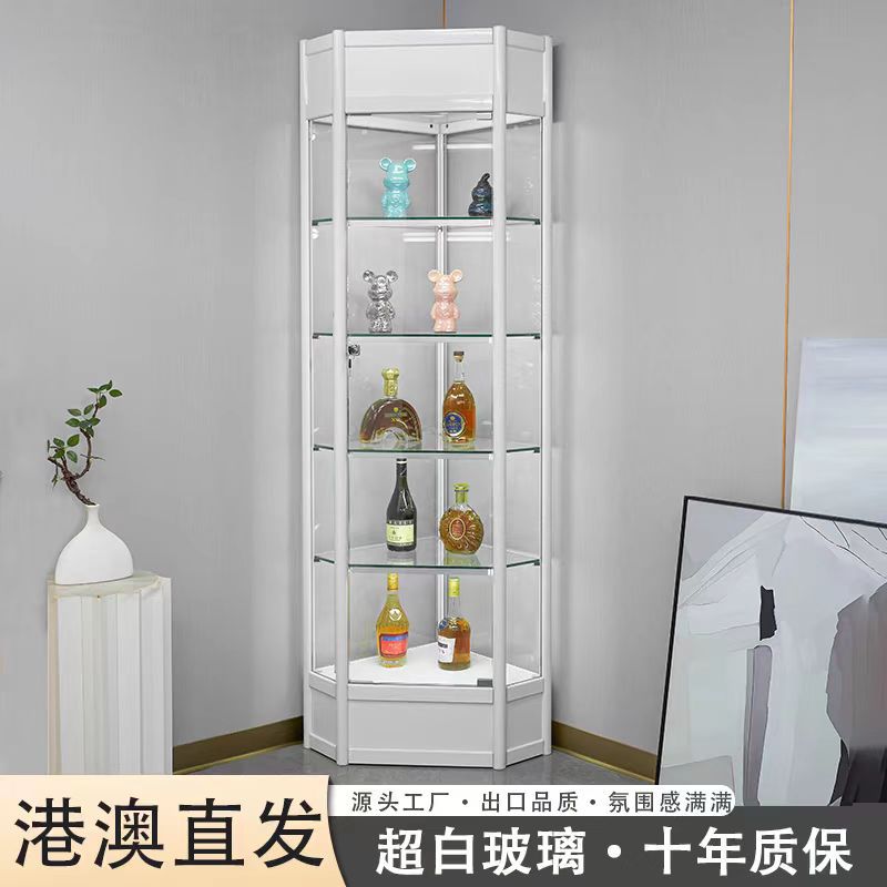 墙角玻璃酒柜转角展示柜乐高玩具模型高达手办展示珠宝石包包展示