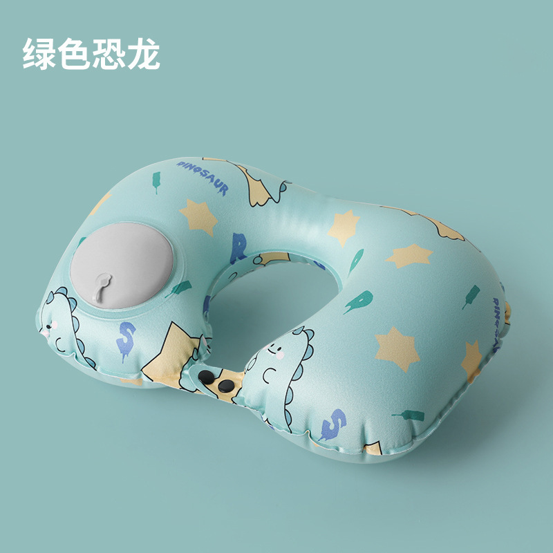 Almohada inflable, almohada para el cuello portátil de viaje, almohada en forma de U inflable, almohada para el cuello de tres tesoros de viaje, almohada para el avión