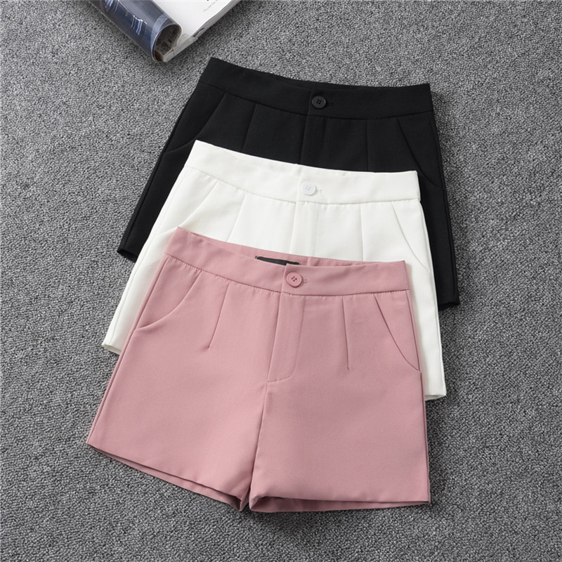 Black Casual High Waist Suit Bottoming Shorts Women's Summer Outer Wear Loose Tight A- line Thin Hot Pants Trendy Ins Black Casual High Waist Suit Bottoming Shorts Women's Summer Outer Wear Loose Tight A- line Thin Hot Pants Trendy Ins