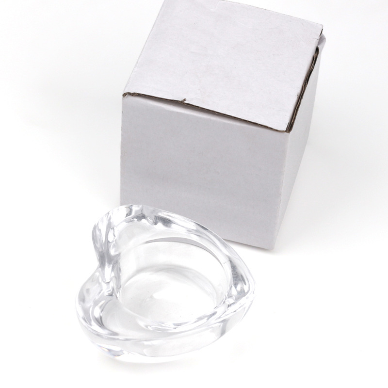 Nuevo estilo transfronterizo de alta calidad nail art bowknot taza de cristal cuadrada taza de lavado de lápices taza de cristal líquido