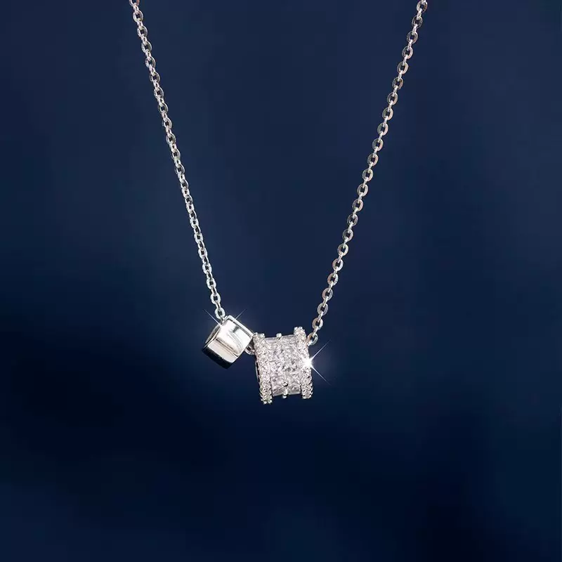 S925纯银转运珠小蛮腰项链女秋冬轻奢风小众2025新款毛衣链高级感