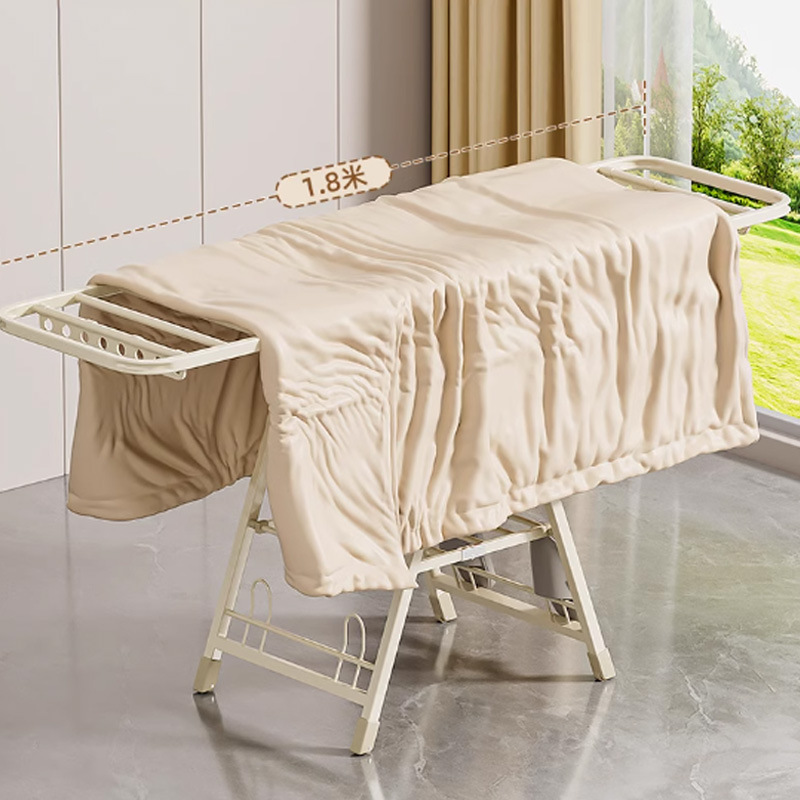 piso plegable percha de ropa balcón doméstico barra de secado percha de ropa doméstica al aire libre percha de ropa interior percha de colcha de bebé